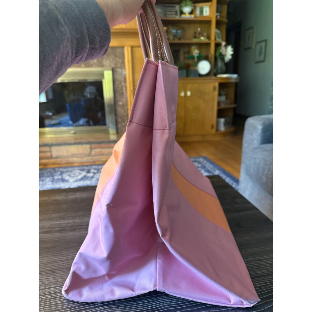 Longchamp XL Pink and Orange Top Handle Duffle Tote - Picture 16 of 16